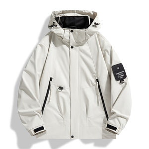 M-8XL春秋户外冲锋衣男女登山服情侣大码风衣夹克男 JK9909-1P75图片
