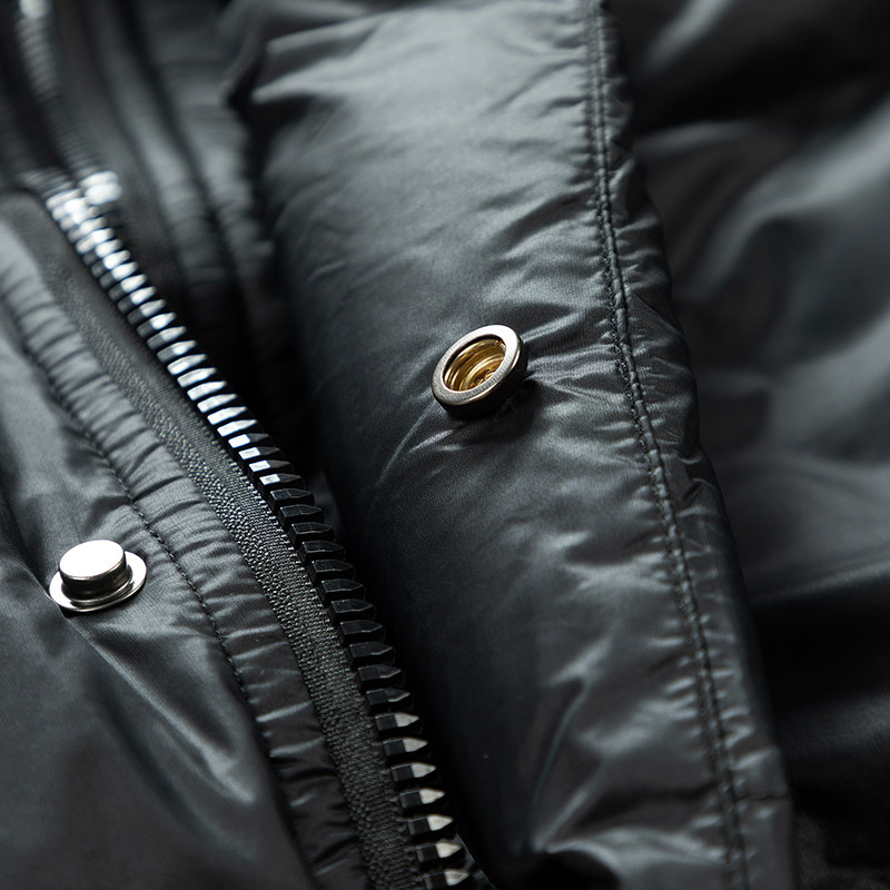 黑金羽绒服男女情侣款冬季50%绒保暖连帽中长款外套YR9834P110,男装羽绒服,星座1410（原1902A）