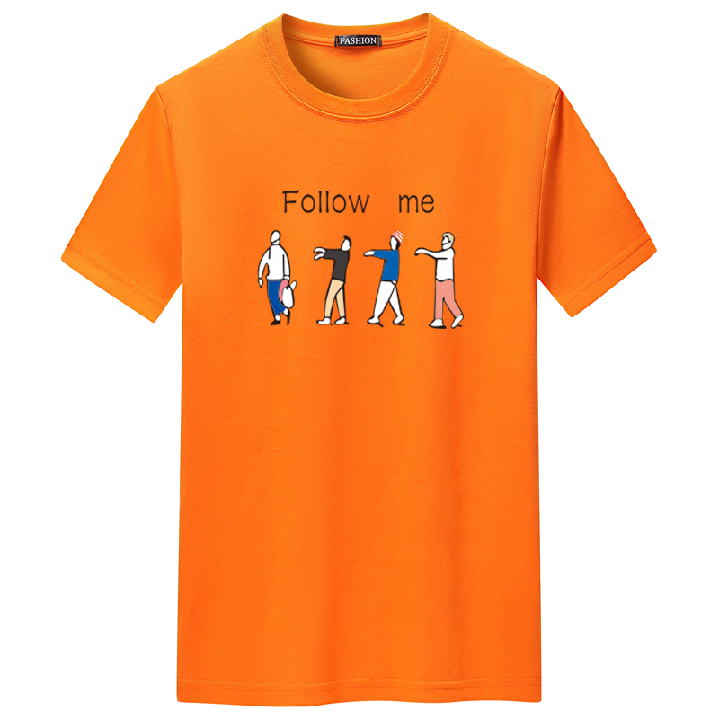 夏季短袖t恤潮流宽松CVC60%棉衣服新款男装DT3645-FOLLOWME-P15,男装棉衣,星座1410（原1902A）