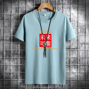 夏季男士短袖t恤潮流潮宽松纯棉衣服2021新DT4027-未来可期-P15图片
