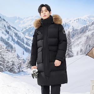 男女情侣款冬新男装长款加厚羽绒服户外工装外套 YR9836P160图片