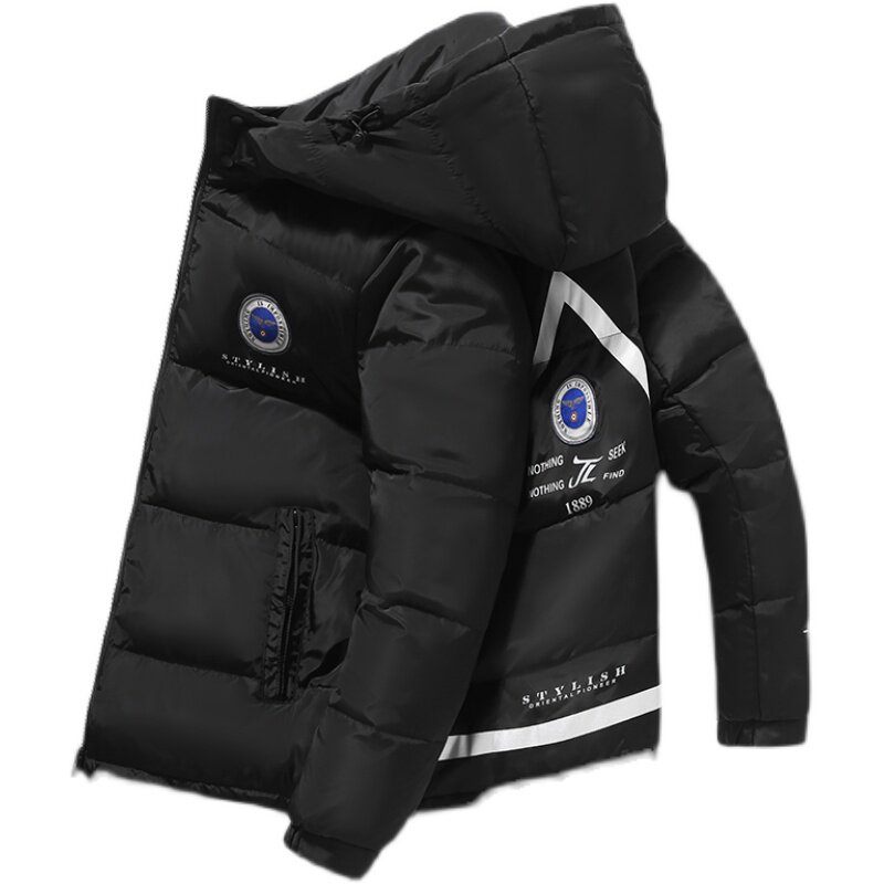男士羽绒服短款2021冬新款中青年加厚连帽休闲保暖外套YR9865P130,男装羽绒服,星座1410（原1902A）