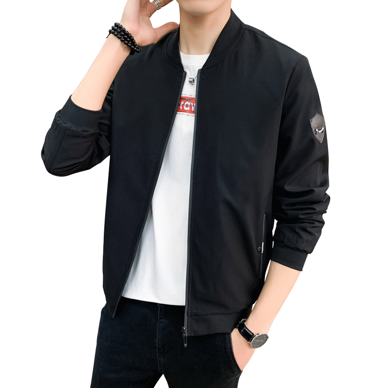 秋季新款夹克男薄款外套男士夹克衫立领潮牌休闲棒球服JK8001P27,男装夹克,星座1410（原1902A）
