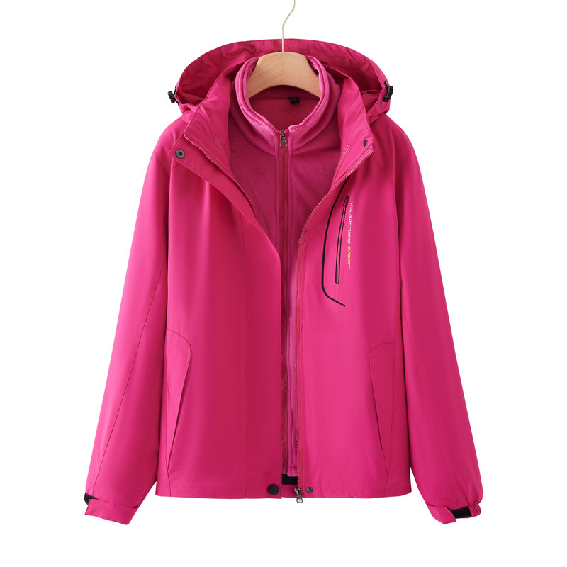 秋冬男女款夹克户外三合一冲锋衣可拆卸两件套登山服CF882098P90,男装夹克,星座1410（原1902A）