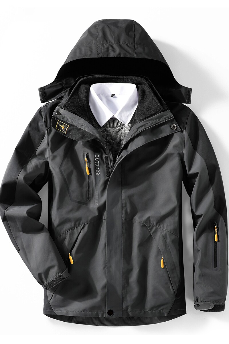 秋冬男女款夹克户外三合一冲锋衣拆卸两件套登山服CF1203S-1P100,男装夹克,星座1410（原1902A）