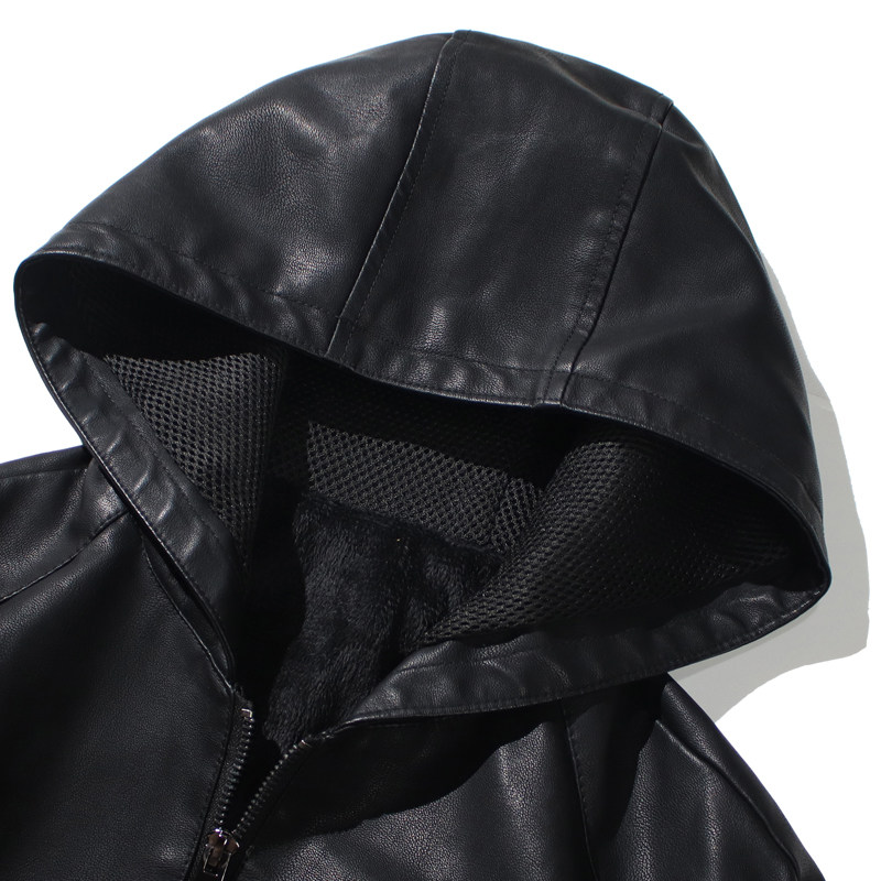 跨境外贸男士外套春秋款皮衣夹克男装PU皮机车服连帽皮衣PY609P68,男装夹克,星座1410（原1902A）