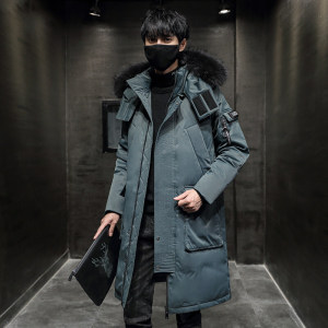 冬季男士加厚羽绒服 情侣款大毛领户外工装外套羽绒服 YR9896P120图片