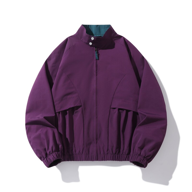 美式撞色夹克拼接工装立领夹克春秋宽松青少年情侣夹克JK25771P65,男装夹克,星座1410（原1902A）