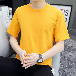 男纯棉短袖T恤男夏季落肩纯棉T恤14色加大码M-6XL DT2001P14图片