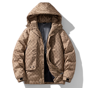 高街潮牌冬季50%绒加厚保暖羽绒服短款情侣宽松外套YR2388P120图片