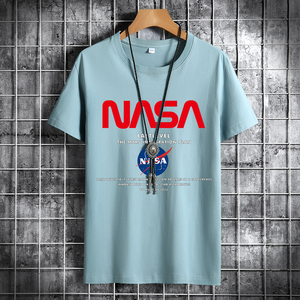 夏季男士短袖t恤潮流潮宽松纯棉衣服2021新DT4442-NASA字母-P15