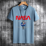 夏季男士短袖t恤潮流潮宽松纯棉衣服2021新DT4442-NASA字母-P15，男装T恤，星座1410（原1902A）
