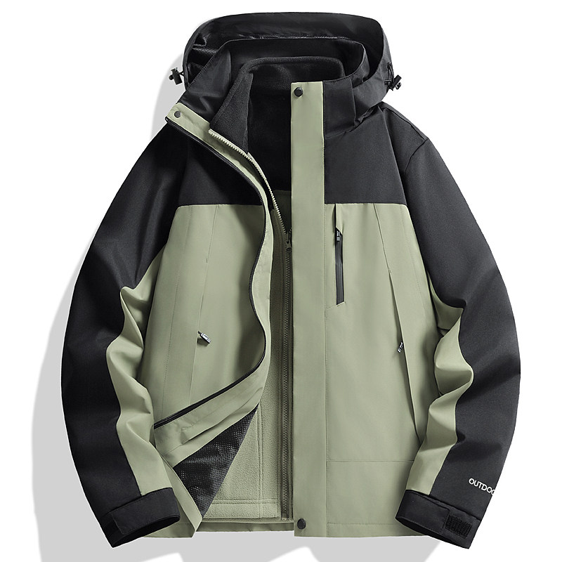 秋冬男女夹克户外三合一情侣冲锋衣可拆卸两件套登山服CF2418P100图片