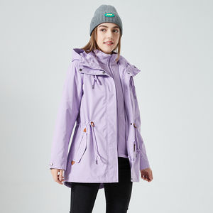 秋冬男女款夹克户外三合一冲锋衣可拆卸两件套登山服CF81083P135,一股清流的女生穿搭图片