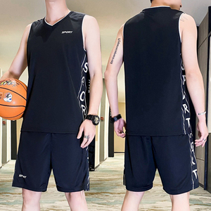 运动套装男夏季背心短裤篮球服速干衣无袖t恤透气薄款 TZ2669P28图片