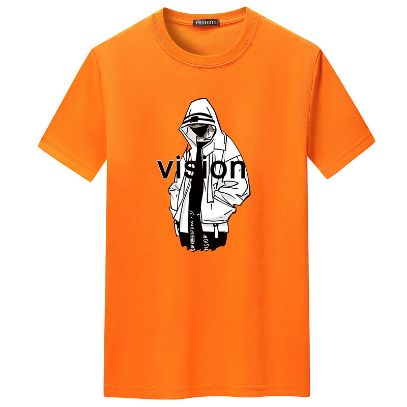 夏季男士短袖t恤潮CVC60%棉宽松衣服新款男DT3647-潮酷-P15,男装T恤,星座1410（原1902A）