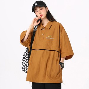 夏季新款机能风运动休闲宽松速干翻领短袖POLO衫情侣款 C05-2P48,男装Polo衫,星座1410（原1902A）