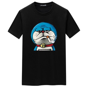 夏季男短袖t恤潮流宽松CVC60%棉衣服新款男装DT3163-抽烟猫-P15图片