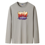 新款韩版潮男纯棉圆领长袖T恤男式大码码号标CT6922-ignite-P18，男装T恤，星座1410（原1902A）