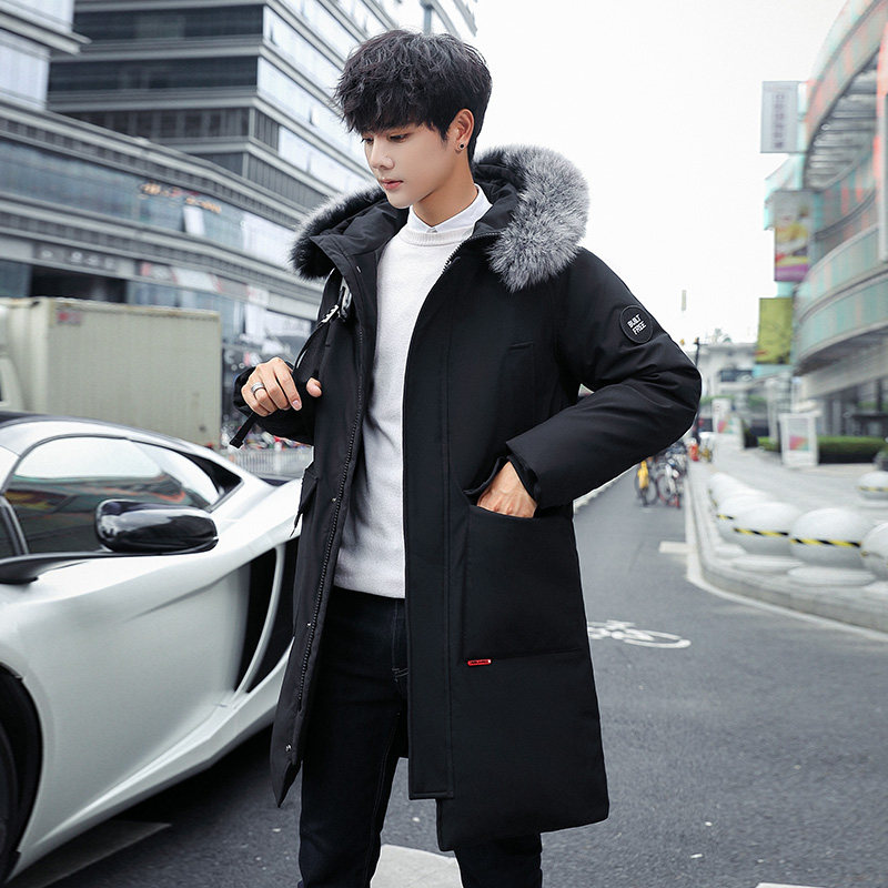 新款中长款羽绒服冬装外套男加厚白鸭绒ins羽绒服户外YR809-P140,男装羽绒服,星座1410（原1902A）