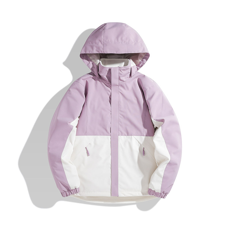 情侣双面穿冲锋衣可拆卸加绒加厚外套女冬户外滑雪服男CF8703P120,男装夹克,星座1410（原1902A）