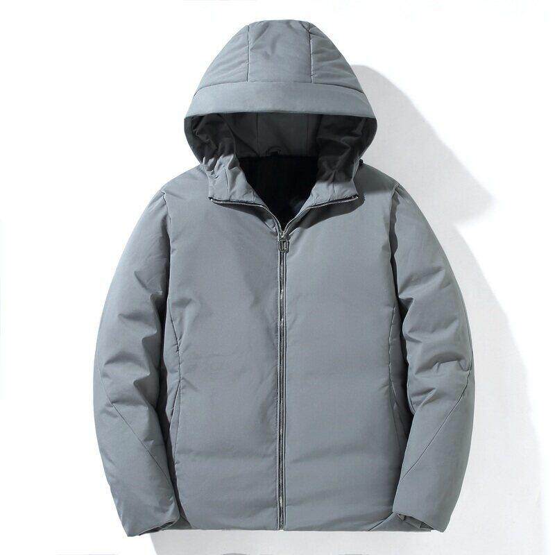 冬新品加厚连帽羽绒服男士短款青年白鸭绒保暖休闲大码 YR1598图片