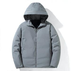 冬新品加厚连帽羽绒服男士短款青年白鸭绒保暖休闲大码 YR1598图片