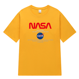NASA夏季新款男T恤印花百搭港风简约短袖男潮 NS39-NASA字母P20图片