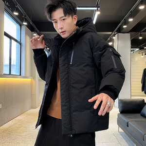 男士羽绒服短款连帽宽松潮牌韩版时尚帅气冬季上衣外套YR883图片