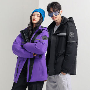 后松紧背带羽绒服 便携式 YR2033P90 羽绒服情侣款 2022精品中长款