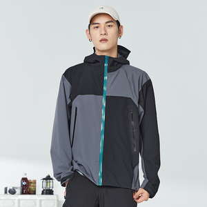 秋冬新款男装黑灰拼色外套防风防水户外运动冲锋衣CF01-P140图片