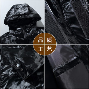 2022情侣雪花羽绒服男冬季白鸭绒短款宽松男士韩版外套 YR9806P95图片