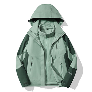 L-8X秋冬男女款夹克户外三合一冲锋衣拆卸两件套登山服CF899 P135图片