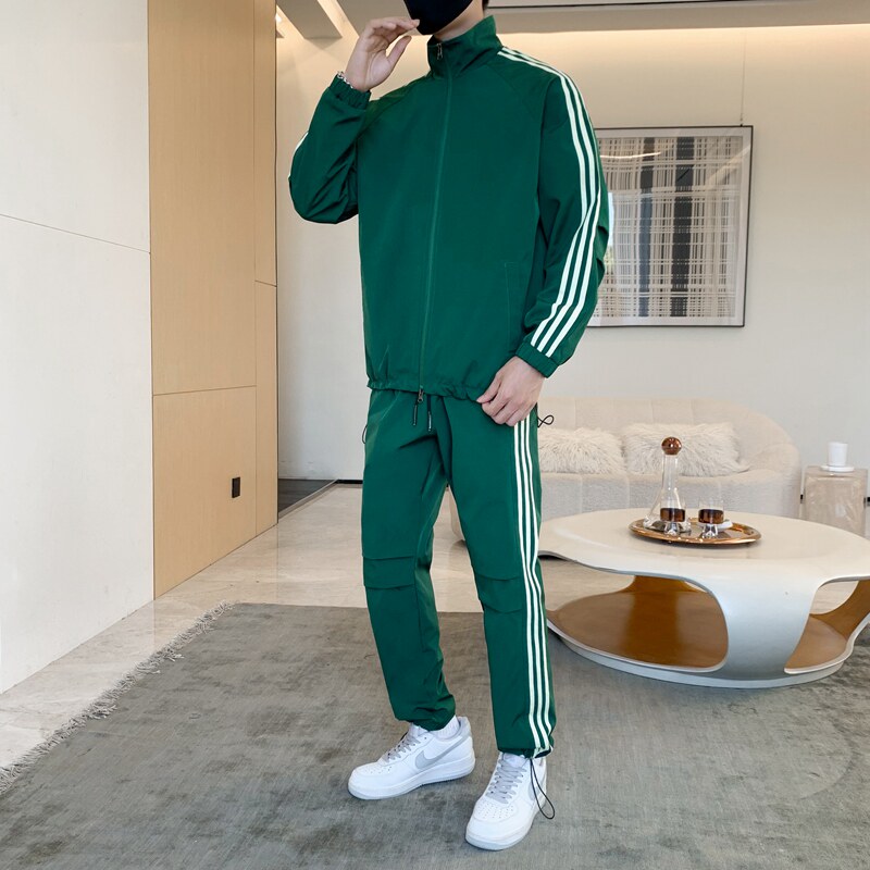 美式三条杠运动套装工装夹克立领条纹运动夹克外套男潮TZ569P100,男装夹克,星座1410（原1902A）