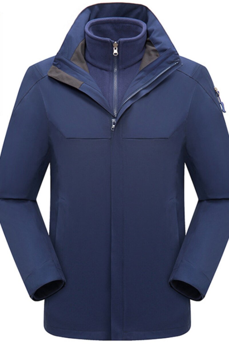 冲锋衣男女款纯色三合一防风防水爬山外套户外登山服CF1703P215,男装夹克,星座1410（原1902A）