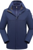 冲锋衣男女款纯色三合一防风防水爬山外套户外登山服CF1703P215，男装夹克，星座1410（原1902A）