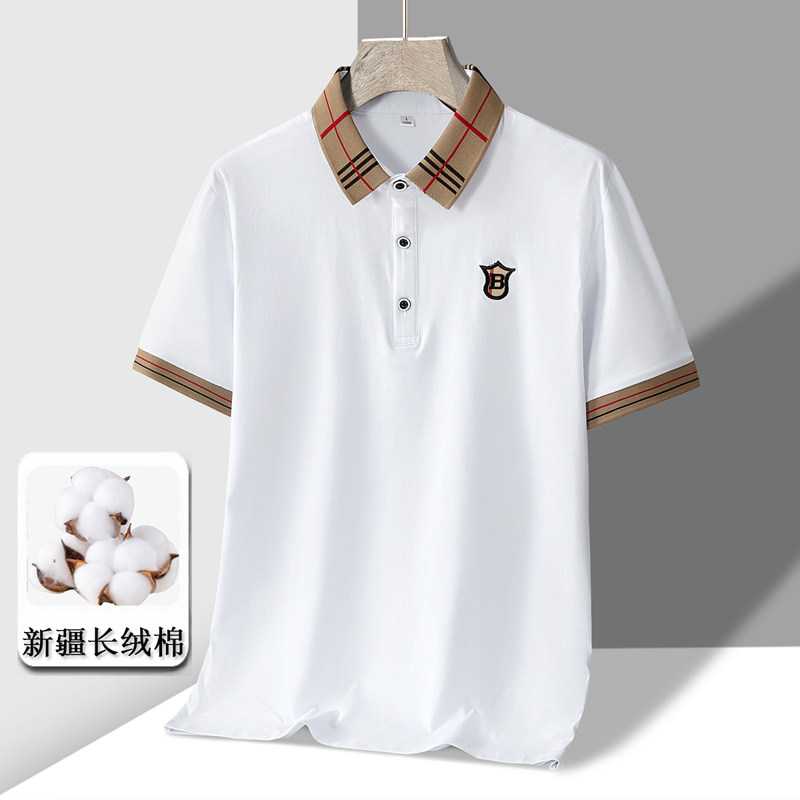 夏季新款男士短袖POLO衫百搭休闲纯棉冰瓷棉冰感翻领T恤 PL199P30图片