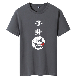 夏季男士短袖t恤潮流潮宽松纯棉衣服2021新款DT4656-子非鱼-P15图片