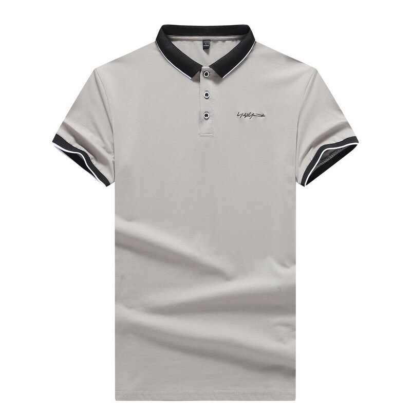 夏季短袖T恤男潮牌纯棉休闲翻领短袖POLO衫logo印花刺绣PL125P22,男装T恤,星座1410（原1902A）