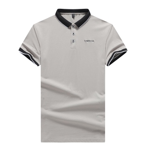 夏季短袖T恤男潮牌纯棉休闲翻领短袖POLO衫logo印花刺绣 PL125P22图片