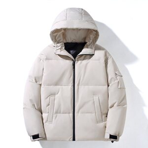 冬新品加厚连帽羽绒服男士短款青年白鸭绒保暖休闲外套 YR7053图片