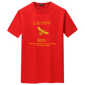 夏季男士短袖t恤潮CVC60%棉宽松衣服新款男装DT3064-BEES蜜蜂-P15图片