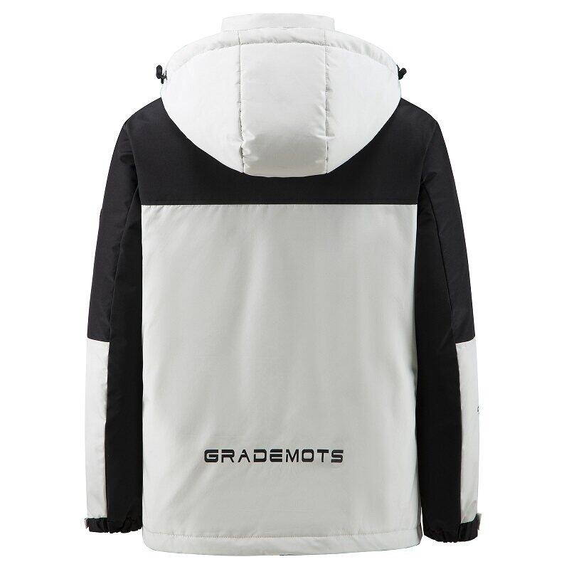 冬季新羽绒服男短款撞色连帽外套户外工装情侣防寒上衣YR9869P80,男装羽绒服,星座1410（原1902A）