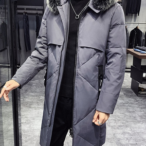 2026新款羽绒服男女情侣中长款白鸭绒过膝加长款羽绒服 YR901-P70，男装羽绒服，星座1410（原1902A）