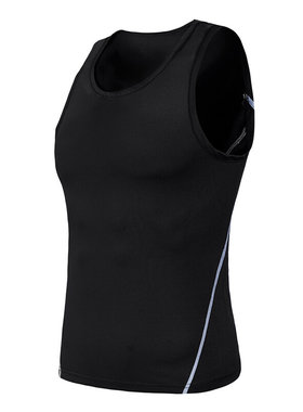 夏户外男士无袖加肥加大码速干休闲健身运动短袖T恤背心DT8920P18