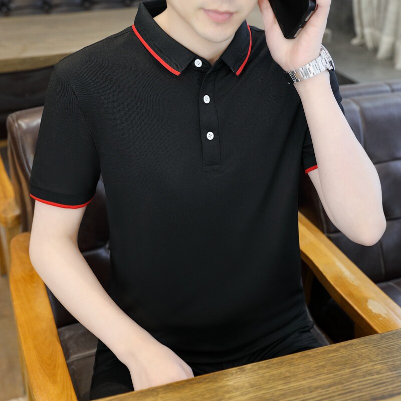 男士POLO衫春夏季潮流纯色简约公版上衣商务短袖T恤衫PL3381P25,男装Polo衫,星座1410（原1902A）
