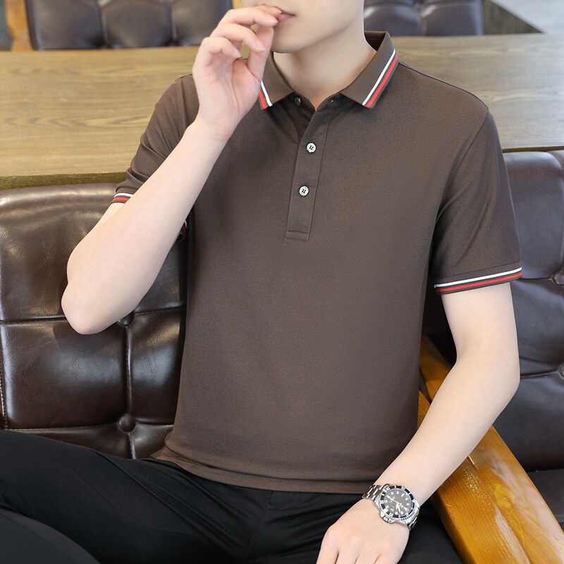 男士棉质POLO衫夏季纯色公版上衣商务短袖T恤衫薄款二开PL3392P40,男装Polo衫,星座1410（原1902A）