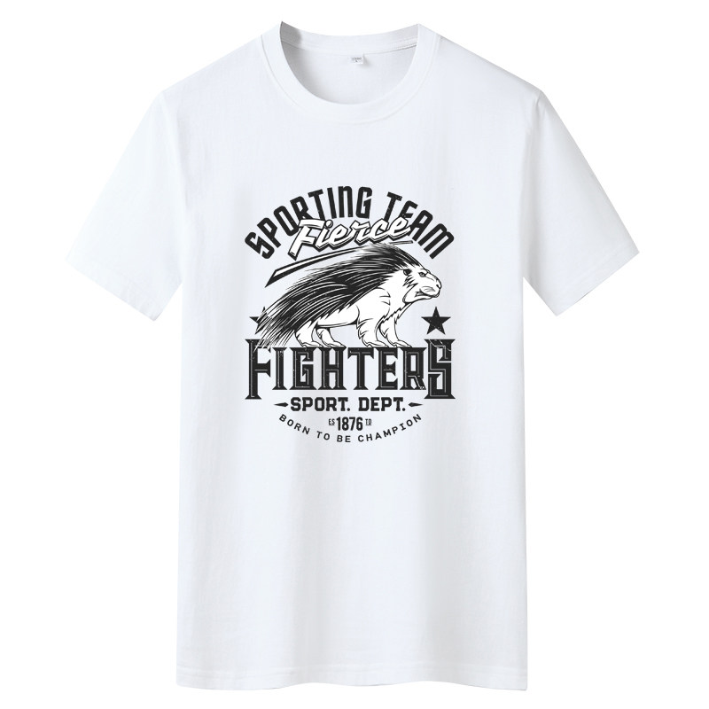 夏季男短袖t恤潮流潮牌宽松纯棉衣服2021新款DT4574-FIE雄狮-P15,男装T恤,星座1410（原1902A）