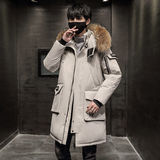 冬季外套男潮流加厚中长款大毛领户外青年男士羽绒服YR9896，男装羽绒服，星座1410（原1902A）