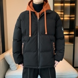 秋冬金砖格假两件连帽棉衣情侣款加厚棉袄男女棉服外套MY778P75，男装棉衣，星座1410（原1902A）